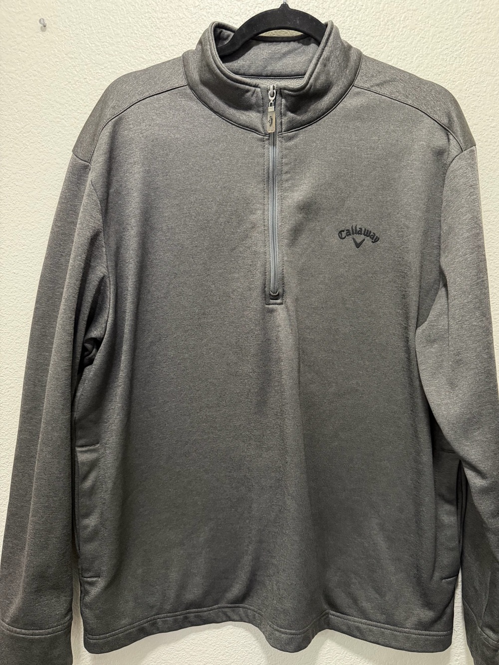 Callaway dark gray 1/4 zip jacket with pockets, men's Large